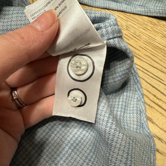 Untuckit Encosta Blue Long Sleeve Slim Fit Button Down Large - Picture 4 of 7